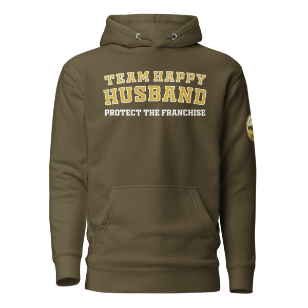 cotton-heritage-m2580-i-unisex-premium-pullover-hoodie-military-green-front-6979531415a47.jpg Team Happy Husband | Playoff Edition | Hoodie