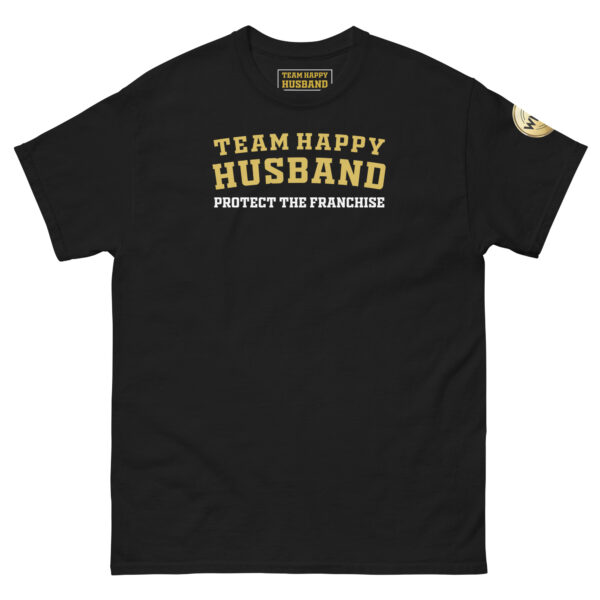 unisex-classic-tee-black-front-697938b91acd8.jpg Team Happy Husband | Regular Season Edition | Tee