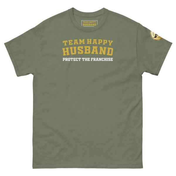 unisex-classic-tee-military-green-front-697938b929b44.jpg Team Happy Husband | Regular Season Edition | Tee