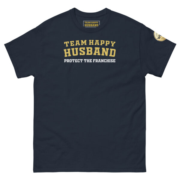 unisex-classic-tee-navy-front-697938b91c8a8.jpg Team Happy Husband | Regular Season Edition | Tee