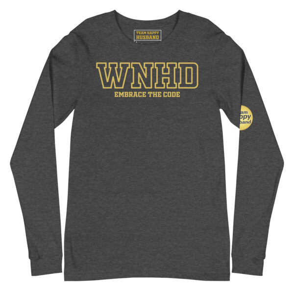 unisex-long-sleeve-tee-dark-grey-heather-front-697a3b30d5eee.jpg WNHD | Transparent Text | Playoff Edition | Long Sleeve Tee