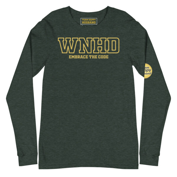 unisex-long-sleeve-tee-heather-forest-front-697a3b30d1804.jpg WNHD | Transparent Text | Playoff Edition | Long Sleeve Tee