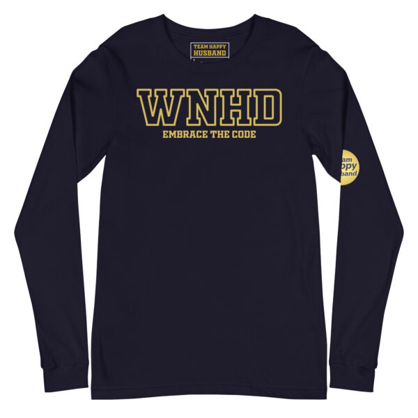 unisex-long-sleeve-tee-navy-front-697a3b30ce764.jpg WNHD | Transparent Text | Playoff Edition | Long Sleeve Tee