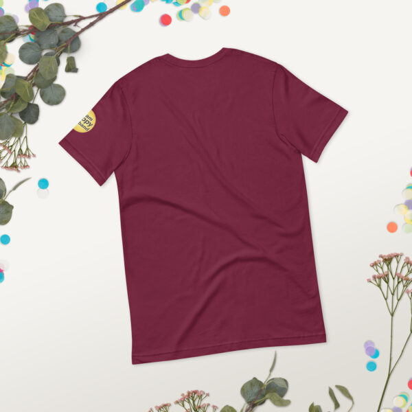 unisex-staple-t-shirt-maroon-back-2-69c6b51b16cab.jpg Maroon | Funny Husband Shirt – “Wife Happy” Hidden Message Tee | Sarcastic Marriage Humor T-Shirt for Men